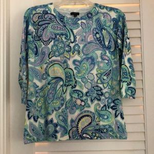 NWT Talbots Paisley Sweater